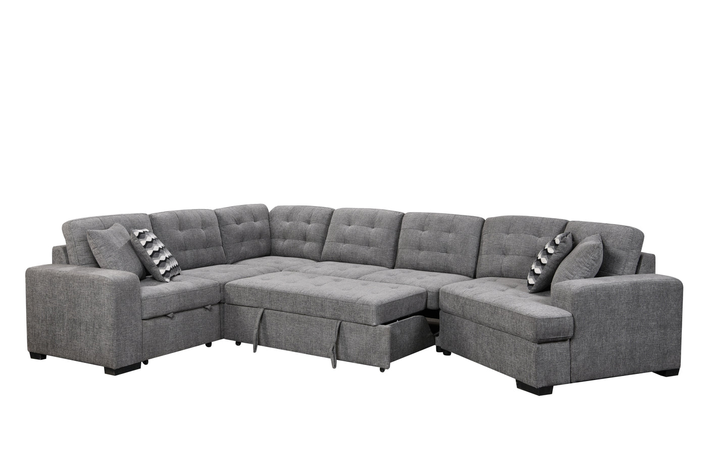 149" Oversized Sectional Modern Large Upholstered U-Shape Sectional Sofa, Extra Wide Chaise Lounge Couch for Home, Bedroom, Apartment, Dorm, Office, Grey