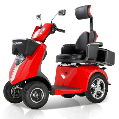 Fastest Mobility Scooter With Four Wheels For Adults & Seniors, Red 800W