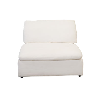 Harper Petite White Sectional - 7 Seat Configuration