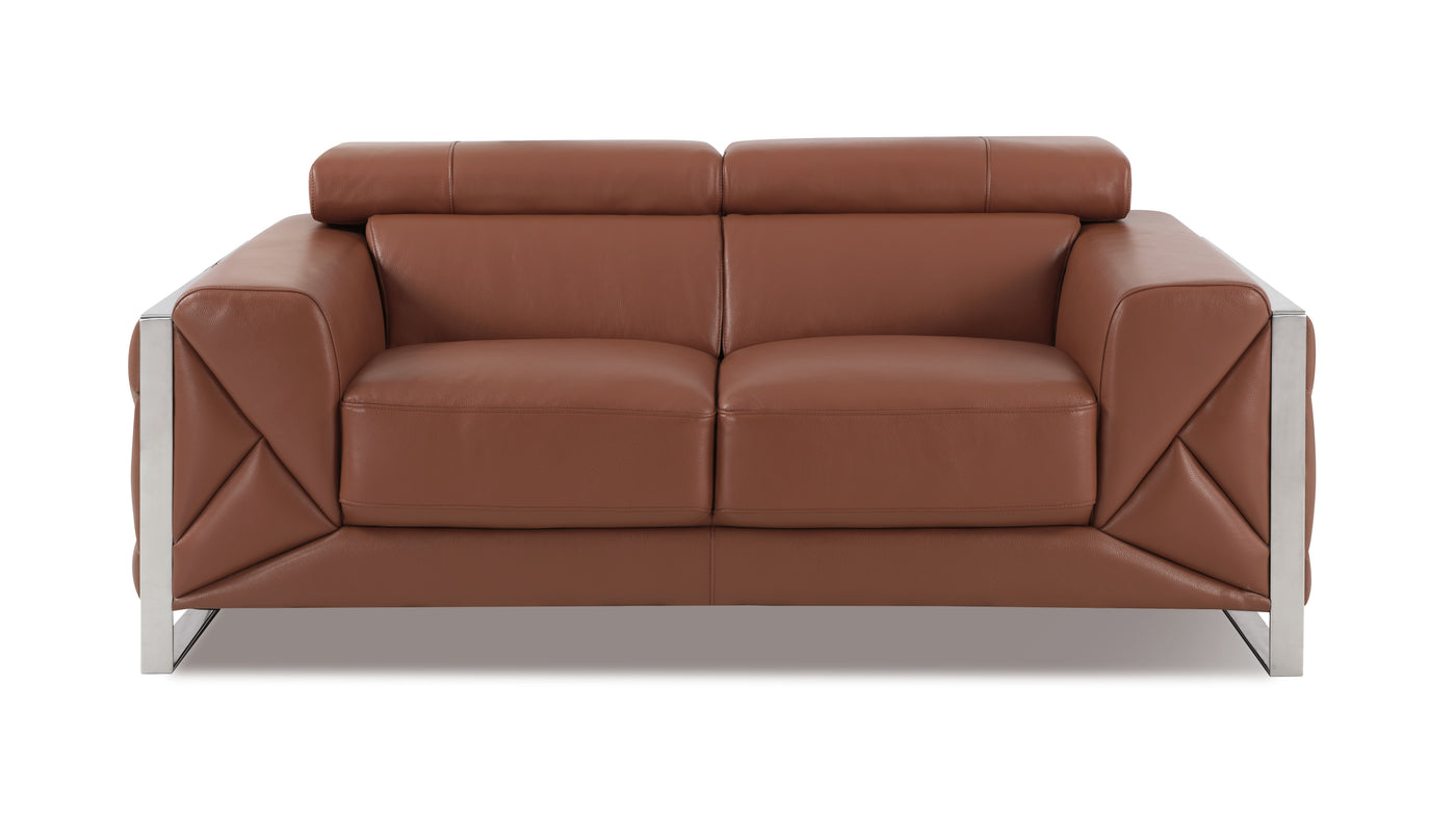 Global United Top Grain Italian Leather  Loveseat