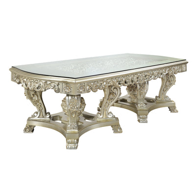 ACME Sorina DINING TABLE Antique Gold Finish DN01208