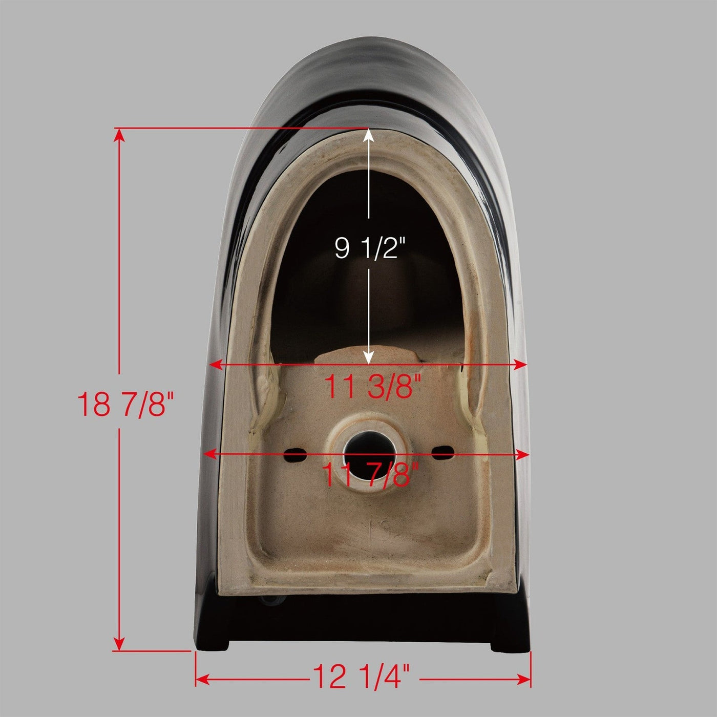 WoodBridge B0941 Black One Piece Toilet With Soft Closing Seat, Chair Height, 1.28 GPF Dual, Water Sensed, 1000 Gram Map Flushing Score Toilet