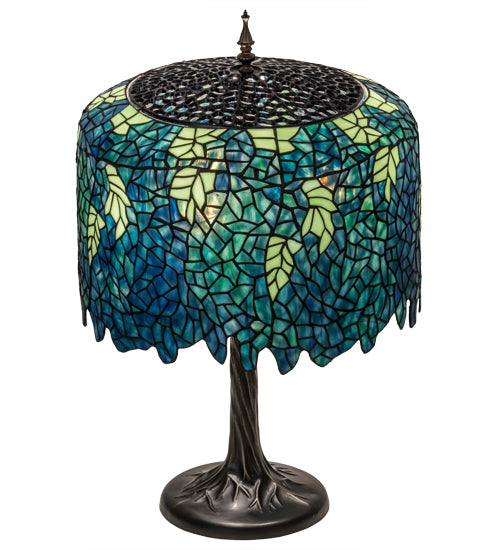 Meyda Lighting 28" High Tiffany Wisteria Table Lamp - 118689
