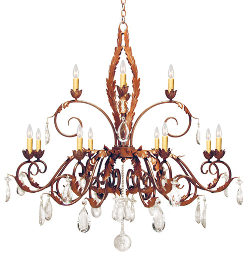 Meyda Lighting 48" Wide Country French 12 Light Two Tier Chandelier- 120354