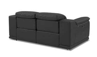 Global United Genuine Italian Leather Power Reclining Loveseat