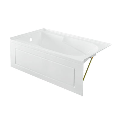 Swiss Madison Concorde 60" x 32" Acrylic Glossy White, Alcove, Integral, Left-Hand Drain, Apron Bathtub SM-AB561