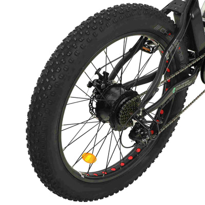 Ecotric Cheetah 26 Fat Tire Beach Snow Electric Bike-Matt Black