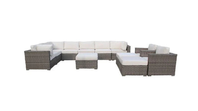 The GrandTeton 12pc Outdoor Patio Furniture w/Sunbrella