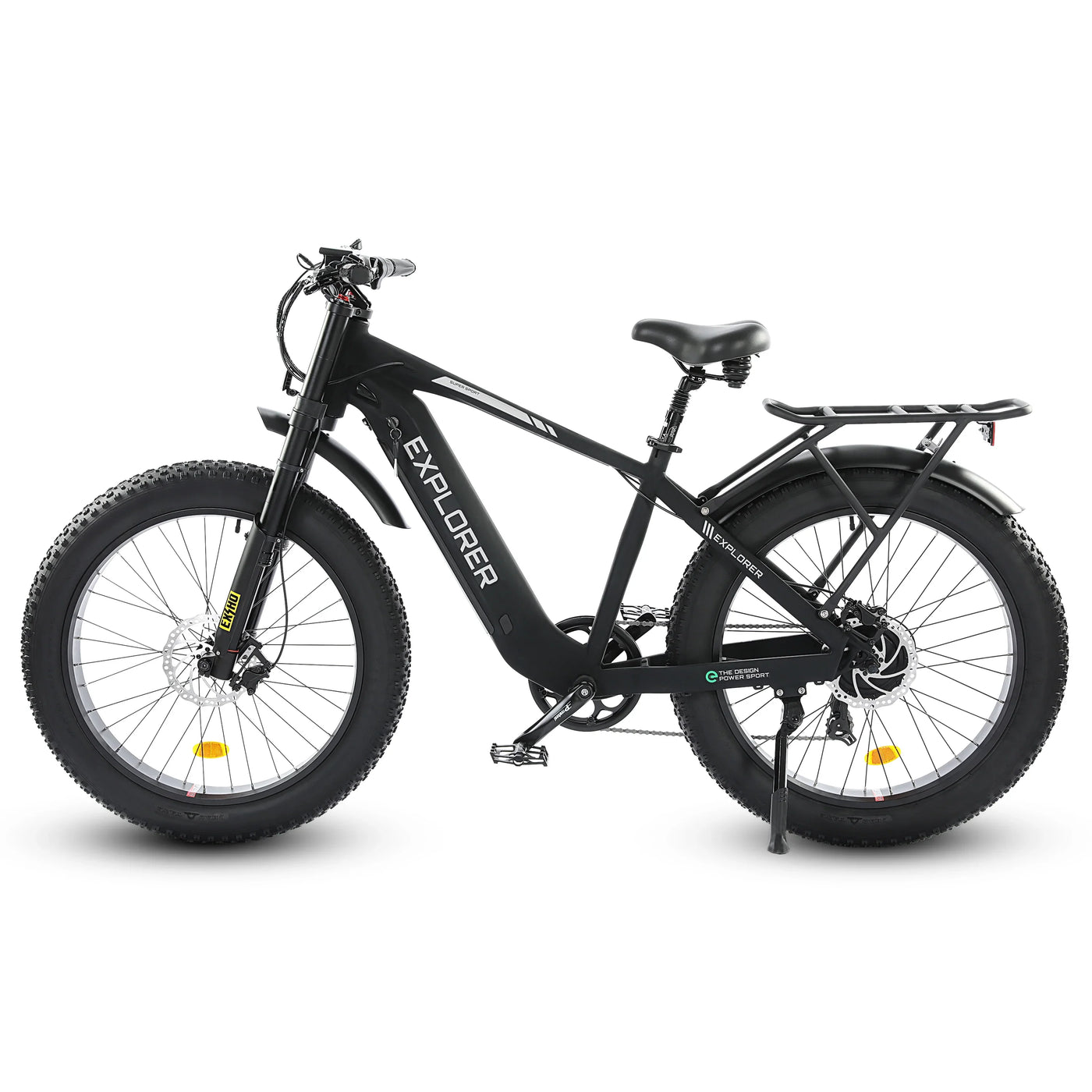 Ecotric Explorer 26 inches 48V Fat Tire Electric Bike with Rear Rack-senior