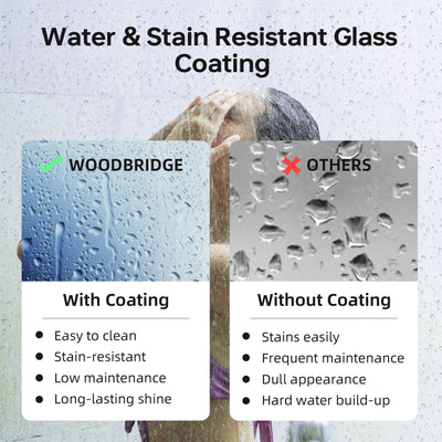 WOODBRIDGE Frameless Bathtub Shower Doors 56-60" Width x 62"Height with 5/16"(8mm) Clear Tempered Glass, 2 Ways Opening & Double Sliding in Matte Black Finish,ASD6062-MBL