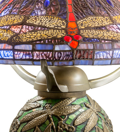 Meyda 17" High Tiffany Dragonfly Table Lamp- 212524