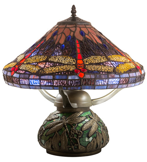 Meyda 17" High Tiffany Dragonfly Table Lamp- 212524