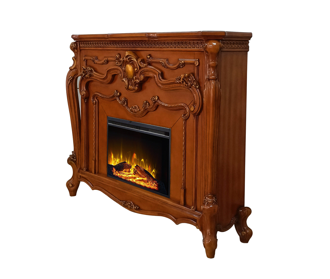 ACME Picardy FIREPLACE Honey Oak Finish AC01344