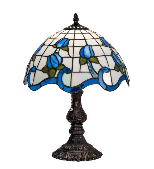 Meyda 17" High Roseborder Table Lamp- 217783