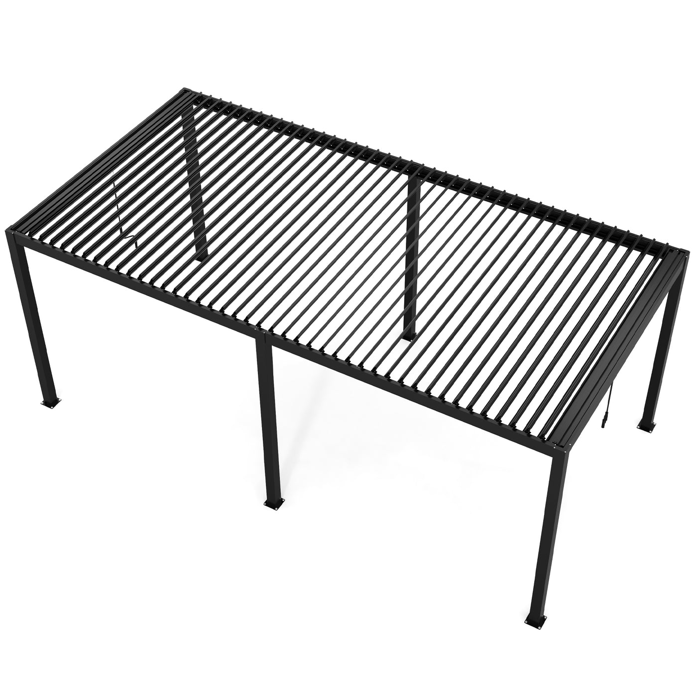 8640E Louver Pergola 10x19FT Aluminum Frame & Steel Louvers