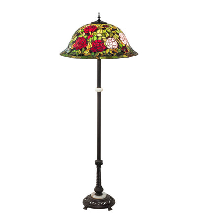 Meyda Lighting 62" High Tiffany Rosebush Floor Lamp - 229110