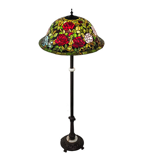 Meyda Lighting 62" High Tiffany Rosebush Floor Lamp - 229110