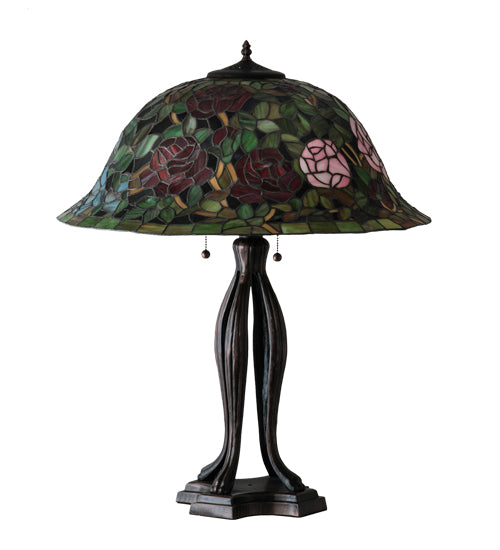 Meyda Lighting 30" High Tiffany Rosebush Table Lamp - 229111