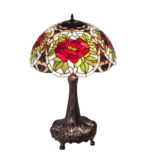 Meyda Lighting 31" High Renaissance Rose Table Lamp- 230476