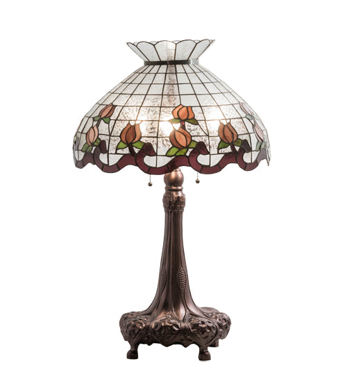 Meyda Lighting 33" High Roseborder Table Lamp - 230639
