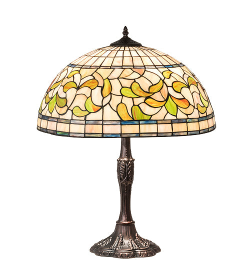 Meyda 26" High Tiffany Turning Leaf Table Lamp- 232800
