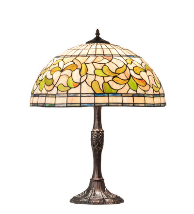 Meyda 26" High Tiffany Turning Leaf Table Lamp- 232800