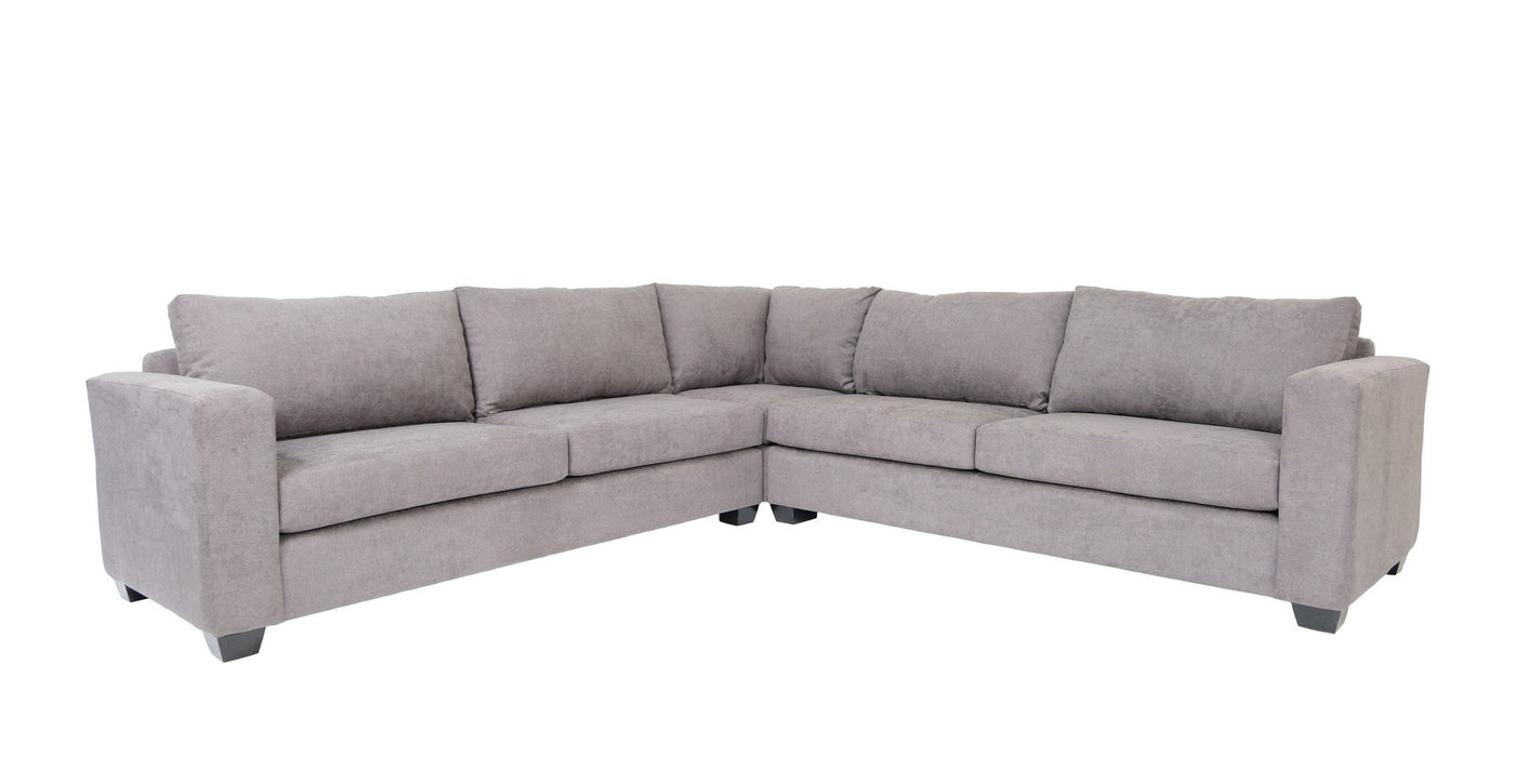 Grey L Shaped Sectional Sofas for Living Room, Modern Sectional Couches for Bedrooms, Apartment with Solid Wood Frame (Polyester Fabric)