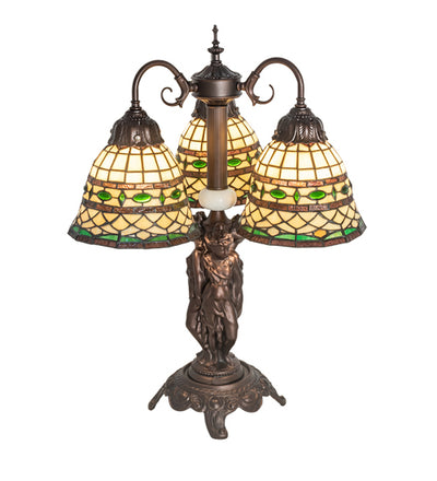Meyda 23" High Tiffany Roman 3 Light Table Lamp- 245484