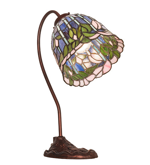Meyda Lighting 18" High Tiffany Flowering Lotus Desk Lamp- 247789