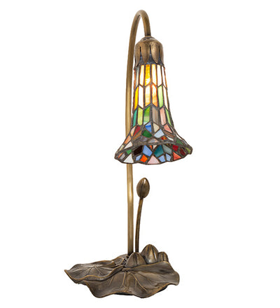 Meyda Lighting 16" High Stained Glass Pond Lily Accent Lamp - 251572