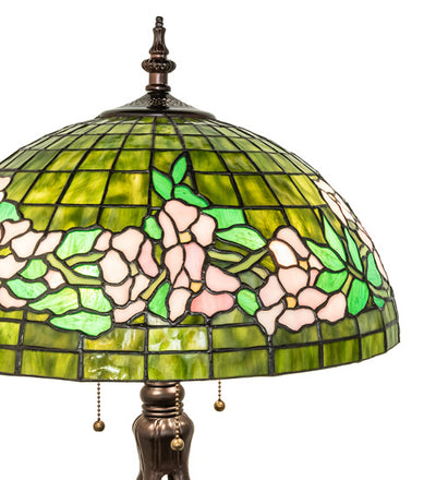 Meyda 33" High Tiffany Banded Dogwood Table Lamp- 253005
