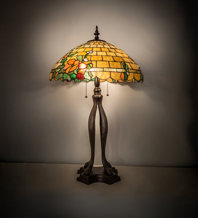 Meyda Lighting 33" High Duffner & Kimberly Hollyhock Table Lamp- 253006