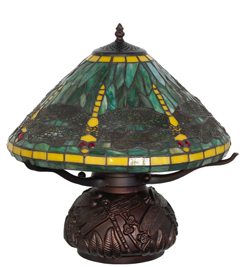 Meyda 17" High Tiffany Dragonfly Table Lamp - 261256