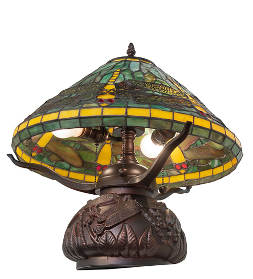 Meyda 17" High Tiffany Dragonfly Table Lamp - 261256