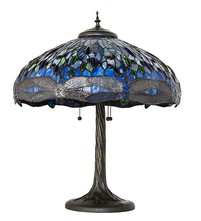 Meyda 27" High Tiffany Hanginghead Dragonfly Table Lamp- 263097