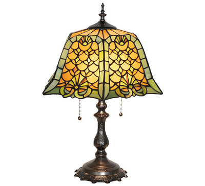 Meyda Lighting 21" High Duffner & Kimberly Shell & Diamond Table Lamp- 264857