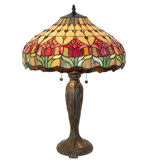 Meyda Lighting 27" High Colonial Tulip Table Lamp- 265019