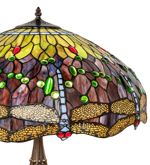 Meyda Lighting 26" High Tiffany Hanginghead Dragonfly Table Lamp- 265288