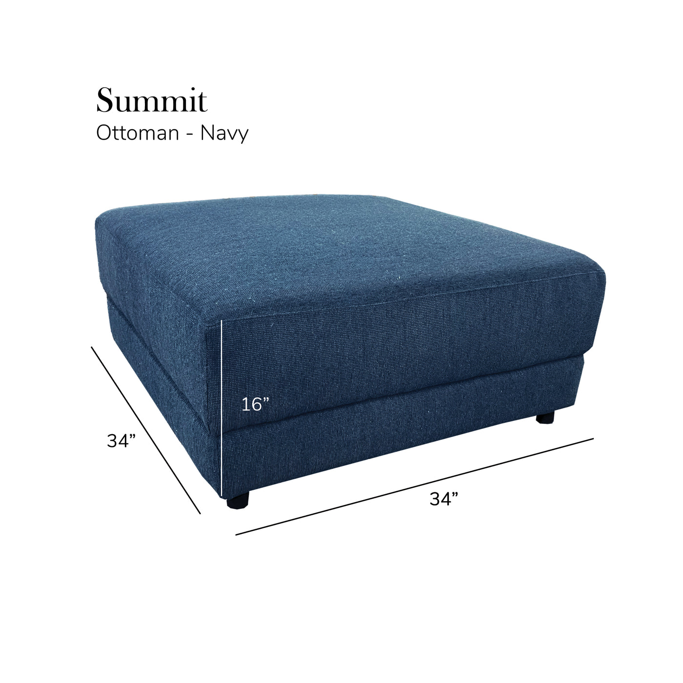 Summit Navy Modular Sectional - 5 Seat Configuration