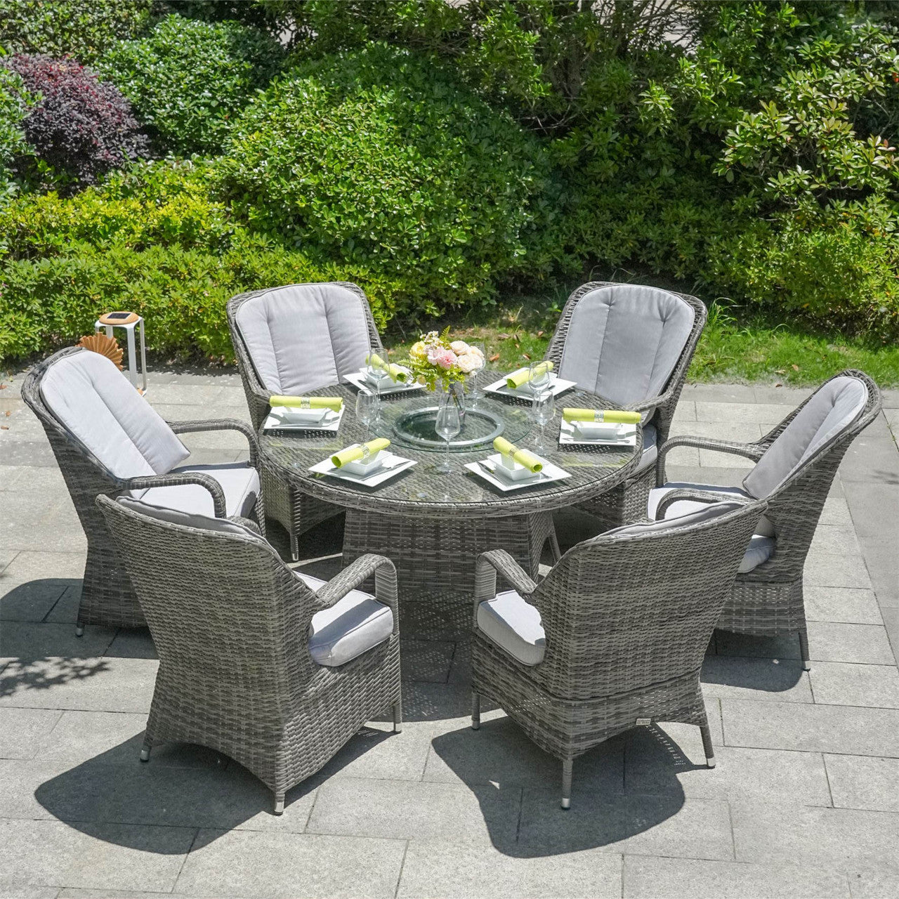 Direct Wicker Patio Round Rattan Standard Dining Table | PAD-1711