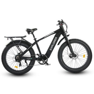 Ecotric Explorer 26 inches 48V Fat Tire Electric Bike with Rear Rack-senior