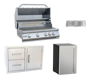 Kokomo Grills 4 PIECE OUTDOOR KITCHEN PACKAGE DEAL! (15% OFF)_4BG,2BG,COMBO,FRG,VENT