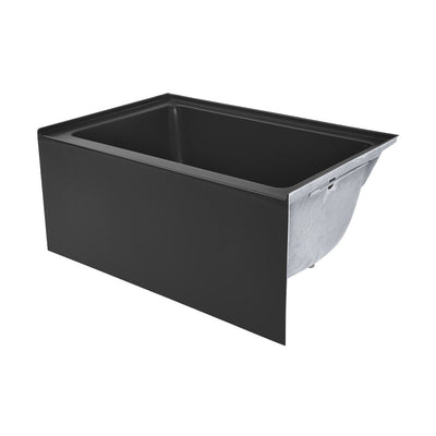 Swiss Madison Voltaire 48" x 32" Right-Hand Drain Alcove Bathtub with Apron in Matte Black SM-AB551MB