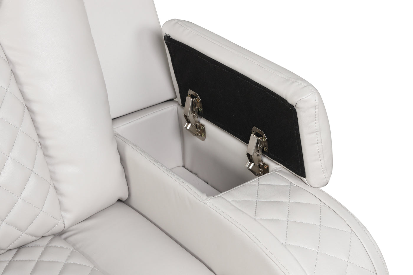 Benz LED & Power Recliner 2 PC Made With Faux Leather in Ice