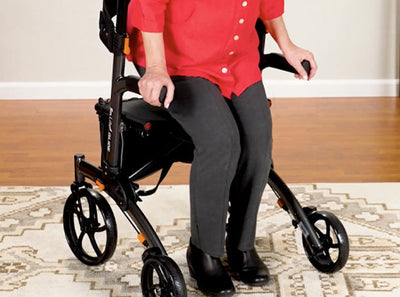 Journey Health & Lifestyle Journey So Lite® Glide Backsaver Rollator Walker 08413 BLK