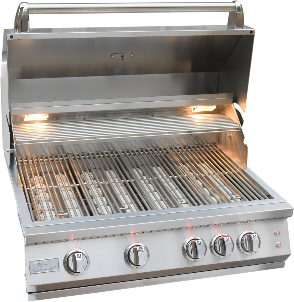 Kokomo Grills 32” Professional Built in Gas Grill (4 Burner/Back Burner)_KO-BAK4BG-PRO