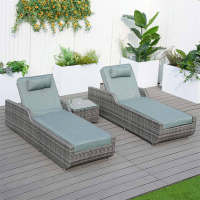 Direct Wicker Outdoor Wicker Chaise Lounge with Armrest PAL-1127B