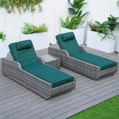 Direct Wicker Outdoor Wicker Chaise Lounge with Armrest PAL-1127B