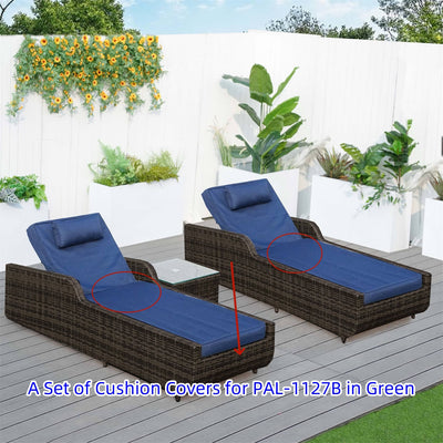 Direct Wicker Cushion Covers for Outdoor Chaise Lounge PAL-1127B