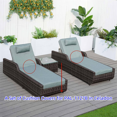 Direct Wicker Cushion Covers for Outdoor Chaise Lounge PAL-1127B